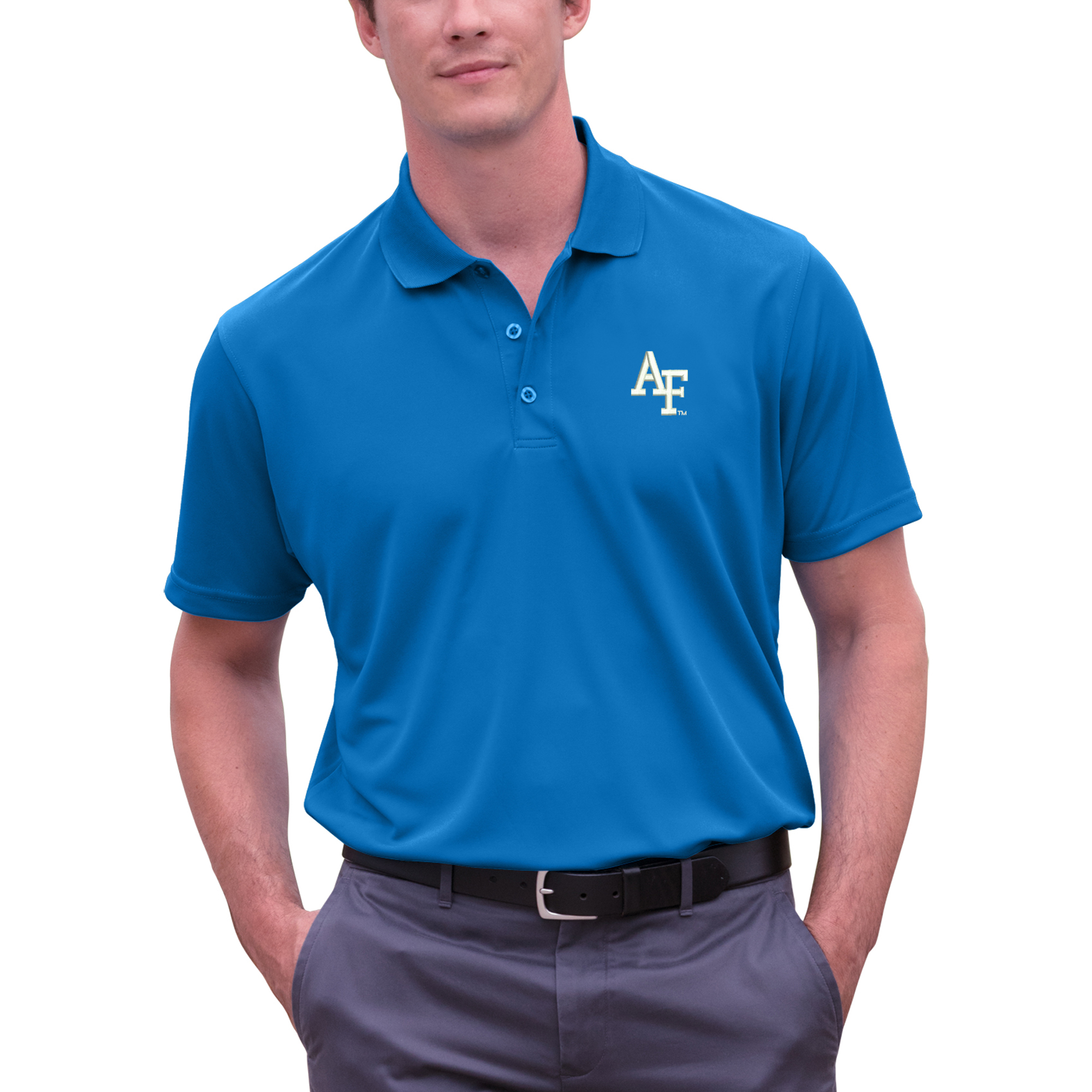 Men’s Royal Air Force Falcons Big & Tall Vansport Omega Tech Polo Men’s Royal Air Force Falcons Big & Tall Vansport Omega Tech Polo
