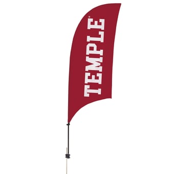 Temple Owls 7.5' Razor Team Feather Flag