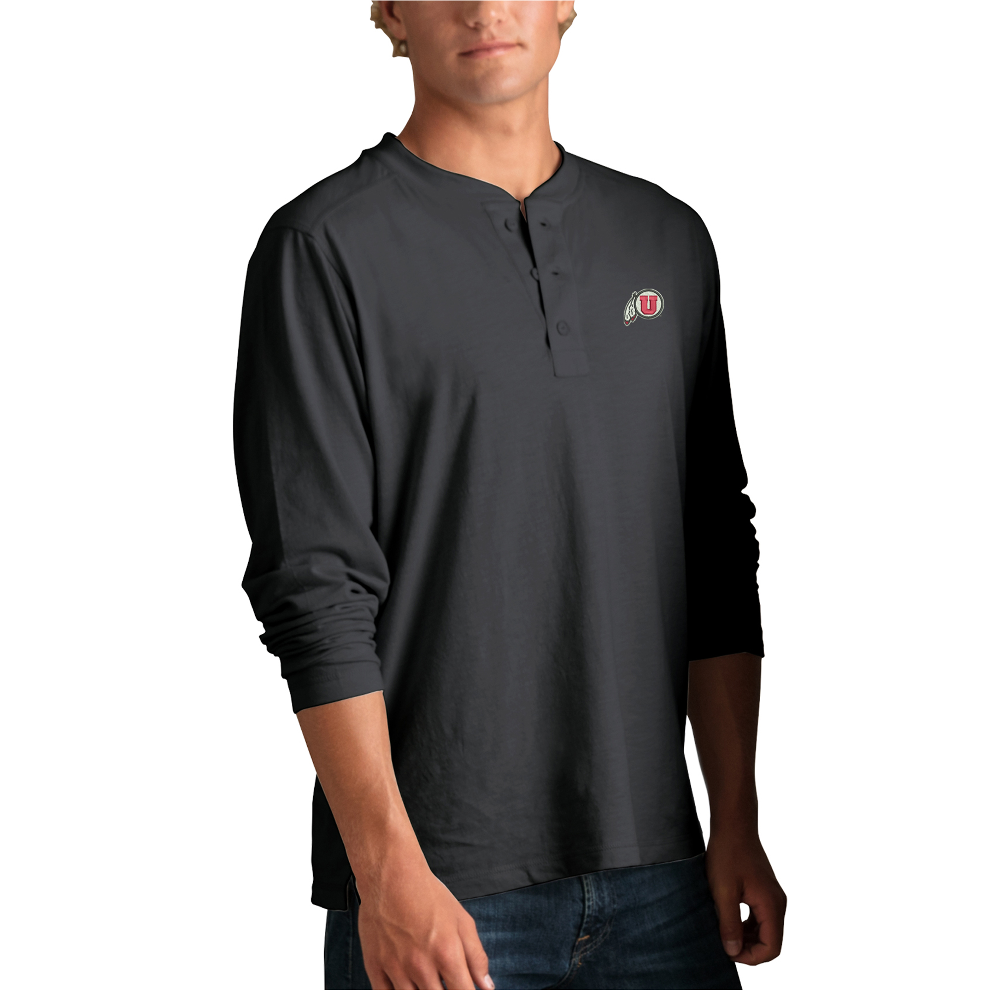Men’s Black Utah Utes Cambridge Henley 3/4-Sleeve T-Shirt Men’s Black Utah Utes Cambridge Henley 3/4-Sleeve T-Shirt