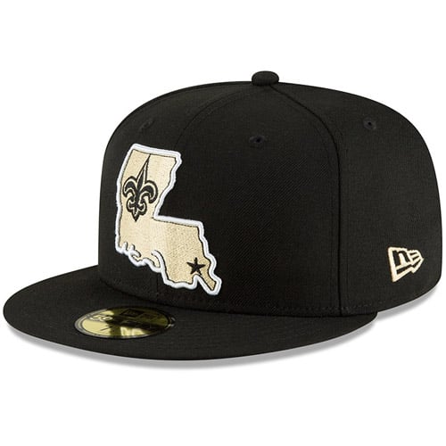 Men's New Era Black New Orleans Saints Omaha 59FIFTY Fitted Hat