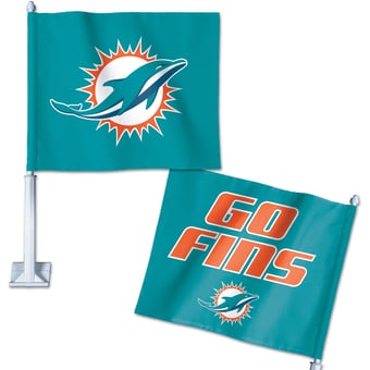 WinCraft Miami Dolphins Double-Sided Slogan Car Flag
