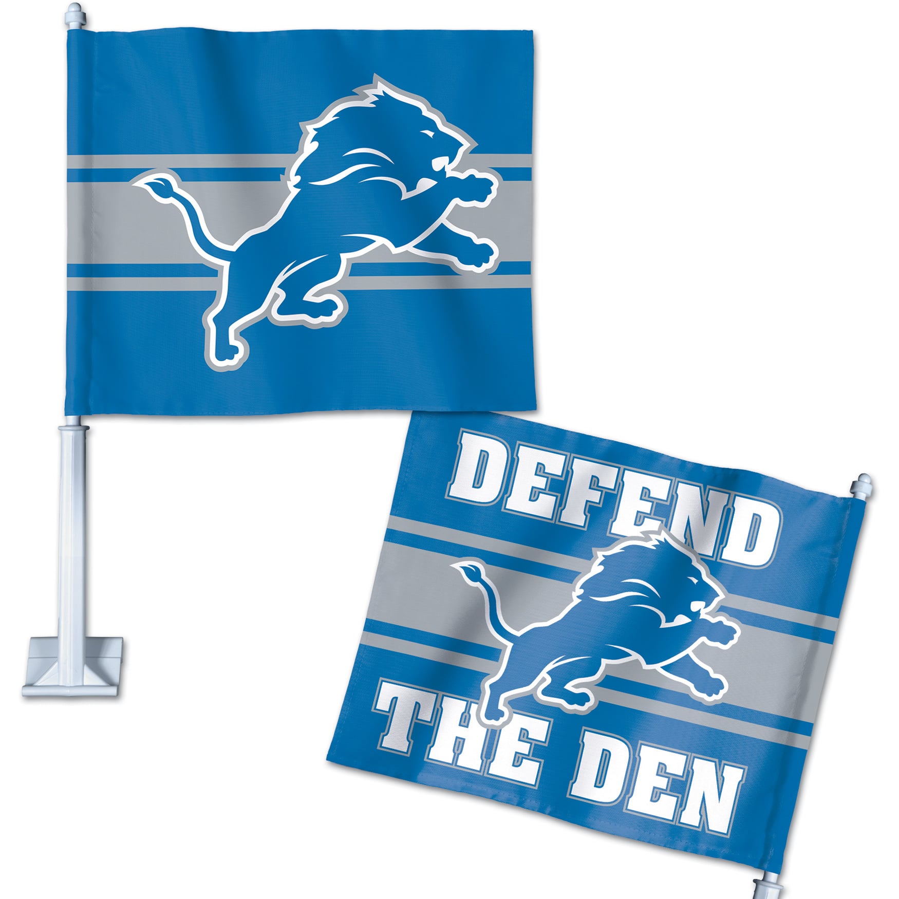 WinCraft Detroit Lions Double-Sided Slogan Car Flag
