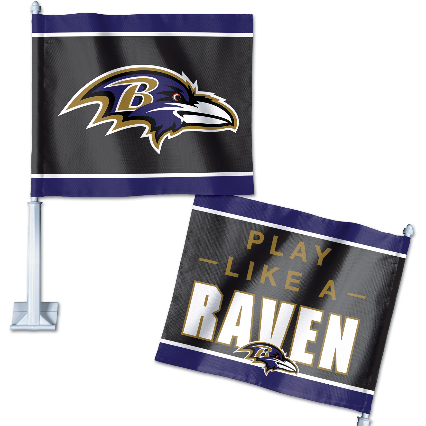 WinCraft Baltimore Ravens Double-Sided Slogan Car Flag