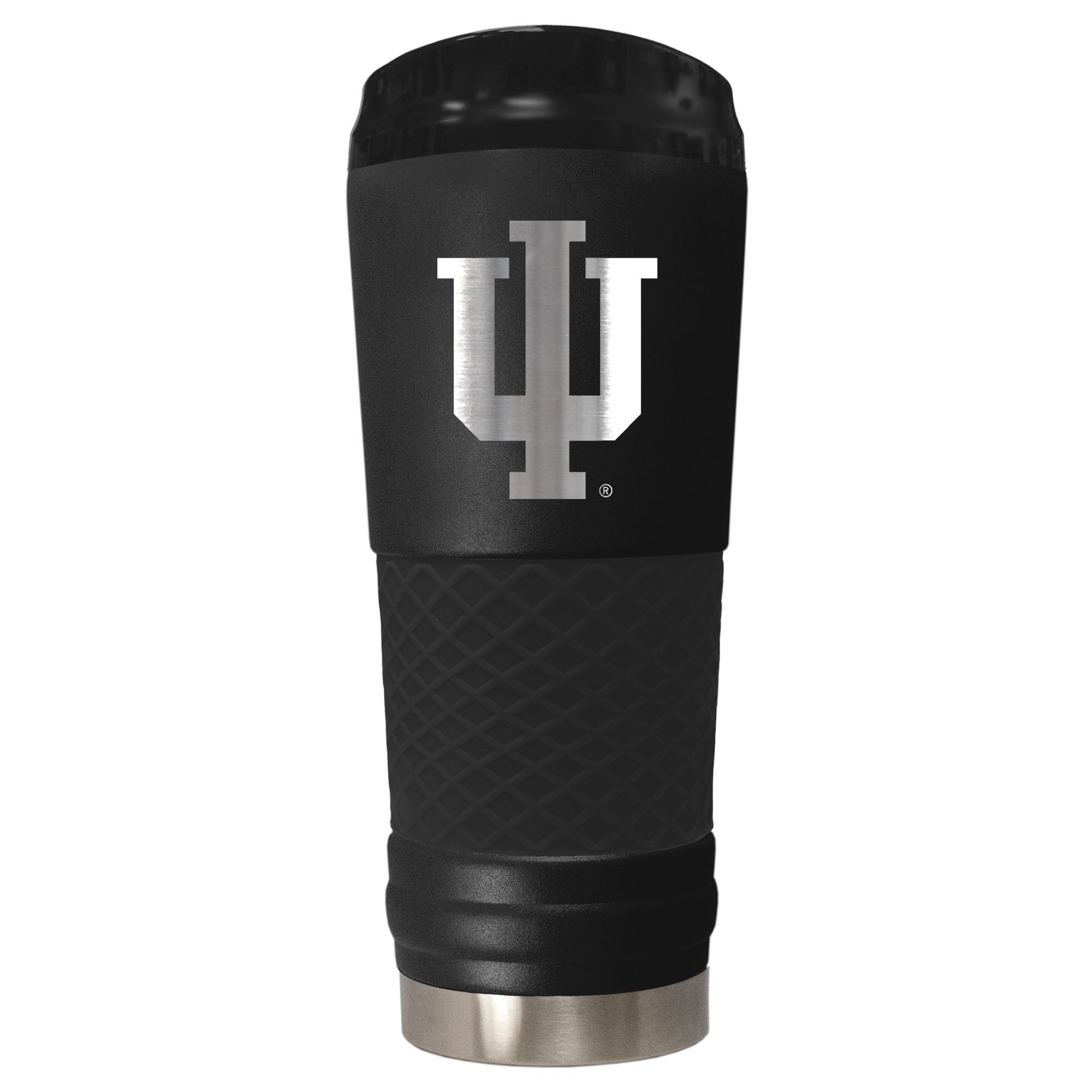 Black Indiana Hoosiers Stealth Matte 24oz Tumbler