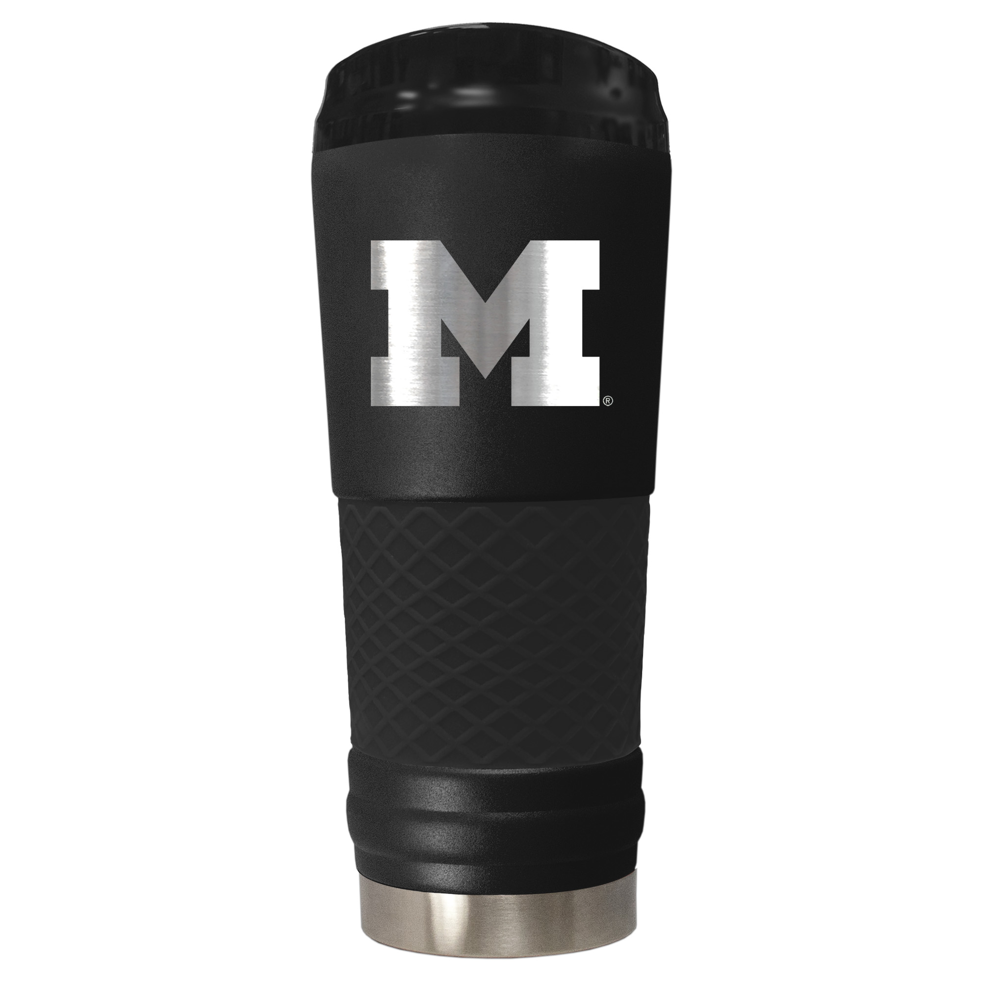 Black Michigan Wolverines Stealth Matte 24oz Tumbler