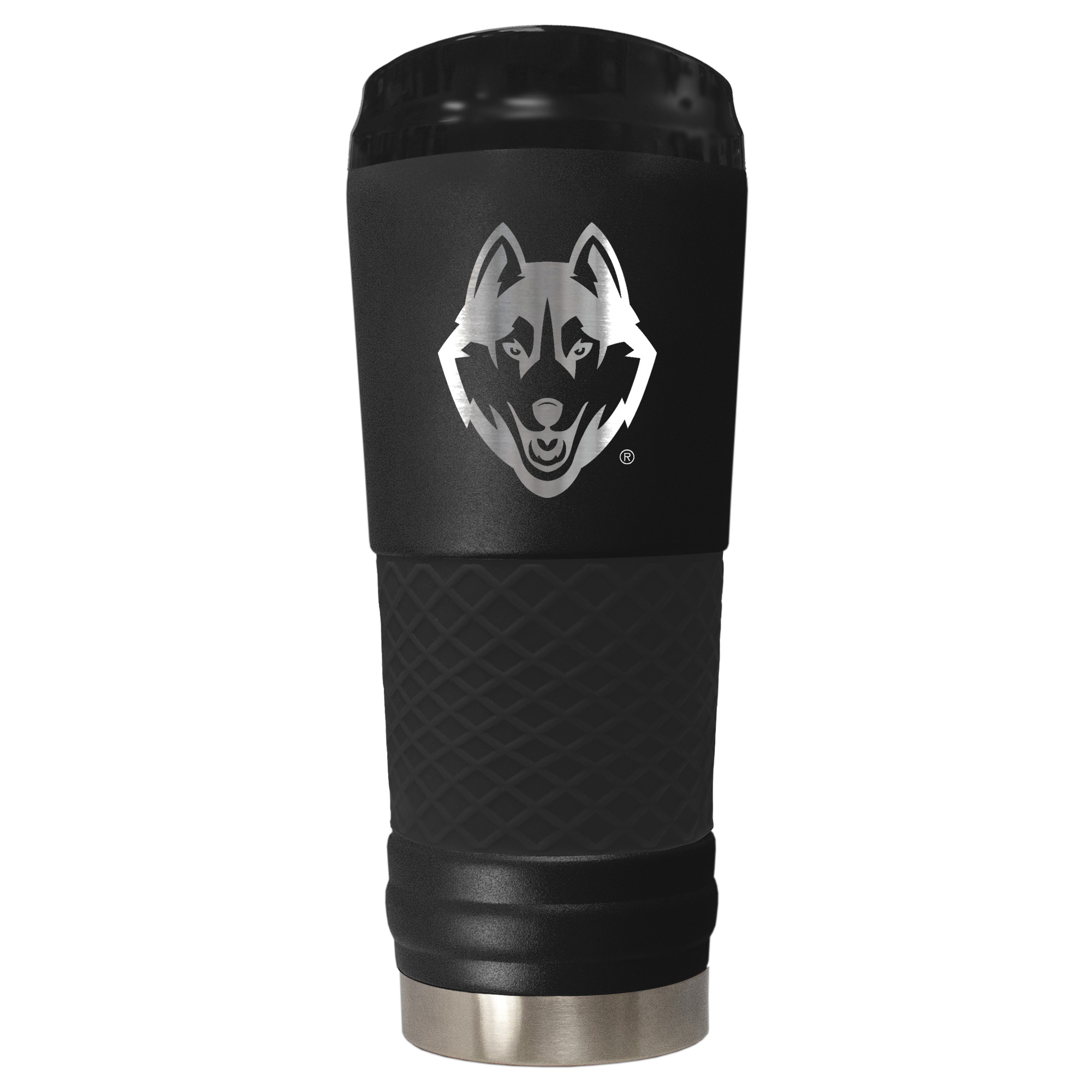 Black UConn Huskies Stealth Matte 24oz Tumbler