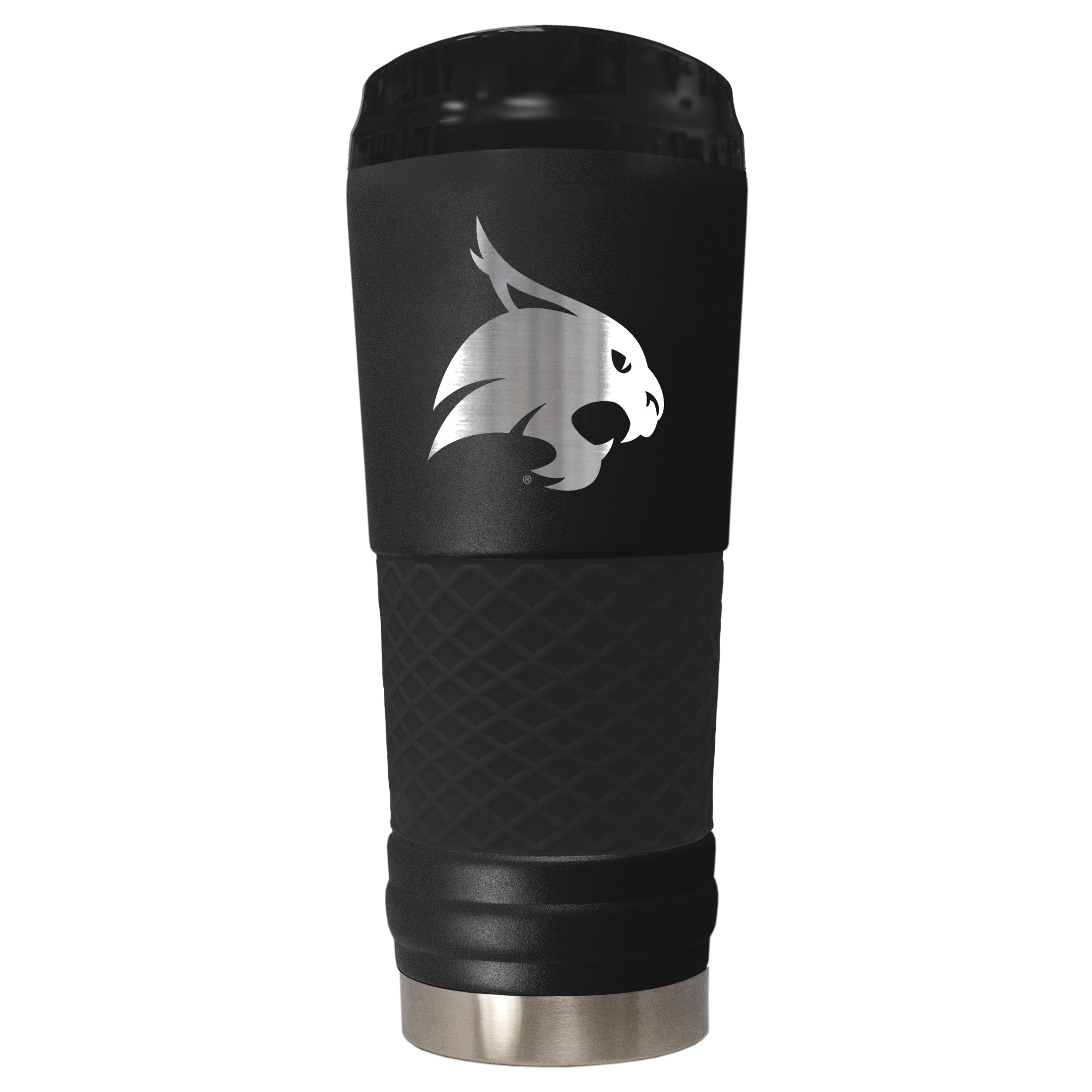 Black Texas State Bobcats Stealth Matte 24oz Tumbler