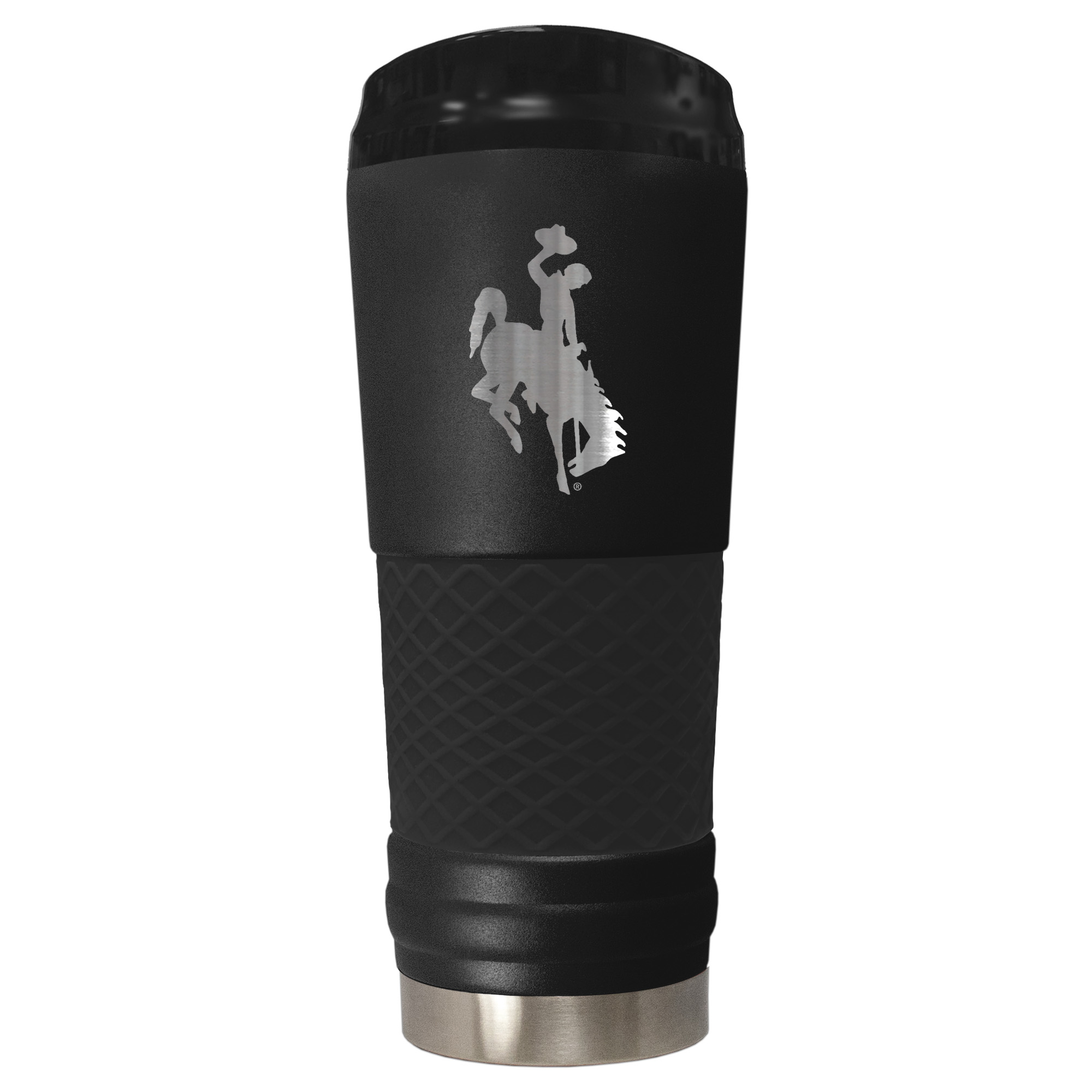 Black Wyoming Cowboys Stealth Matte 24oz Tumbler