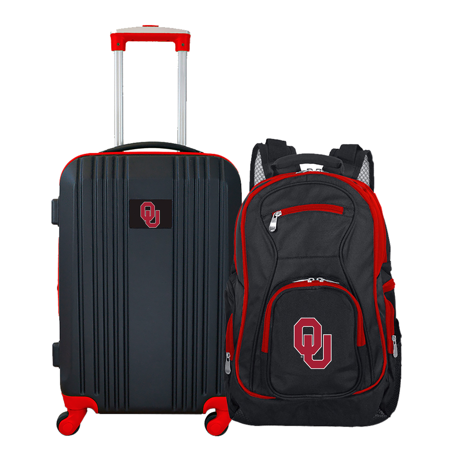 MOJO Black Oklahoma Sooners 2-Piece Luggage & Backpack Set