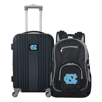 MOJO Black North Carolina Tar Heels 2-Piece Luggage & Backpack Set