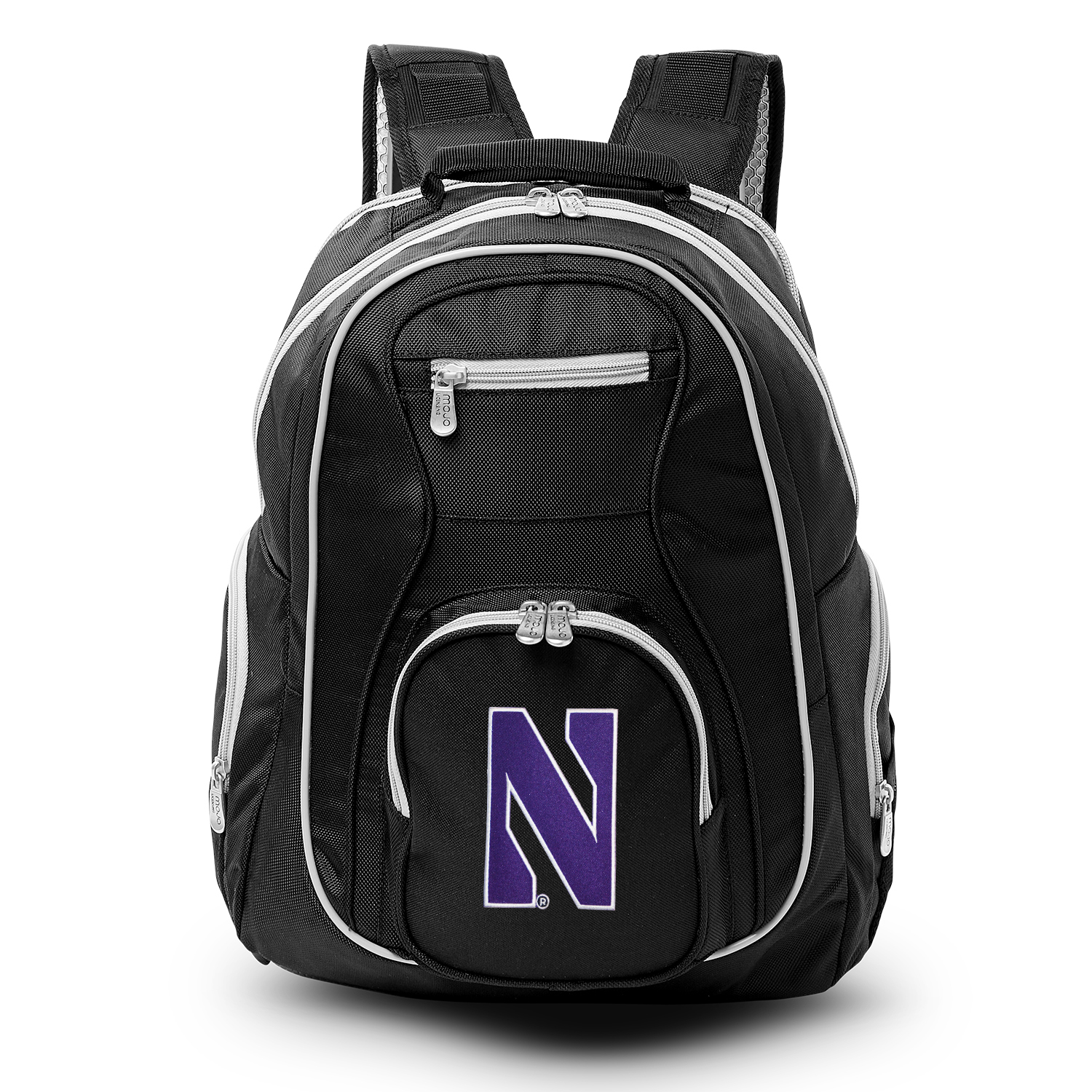 MOJO Black Northwestern Wildcats Trim Color Laptop Backpack