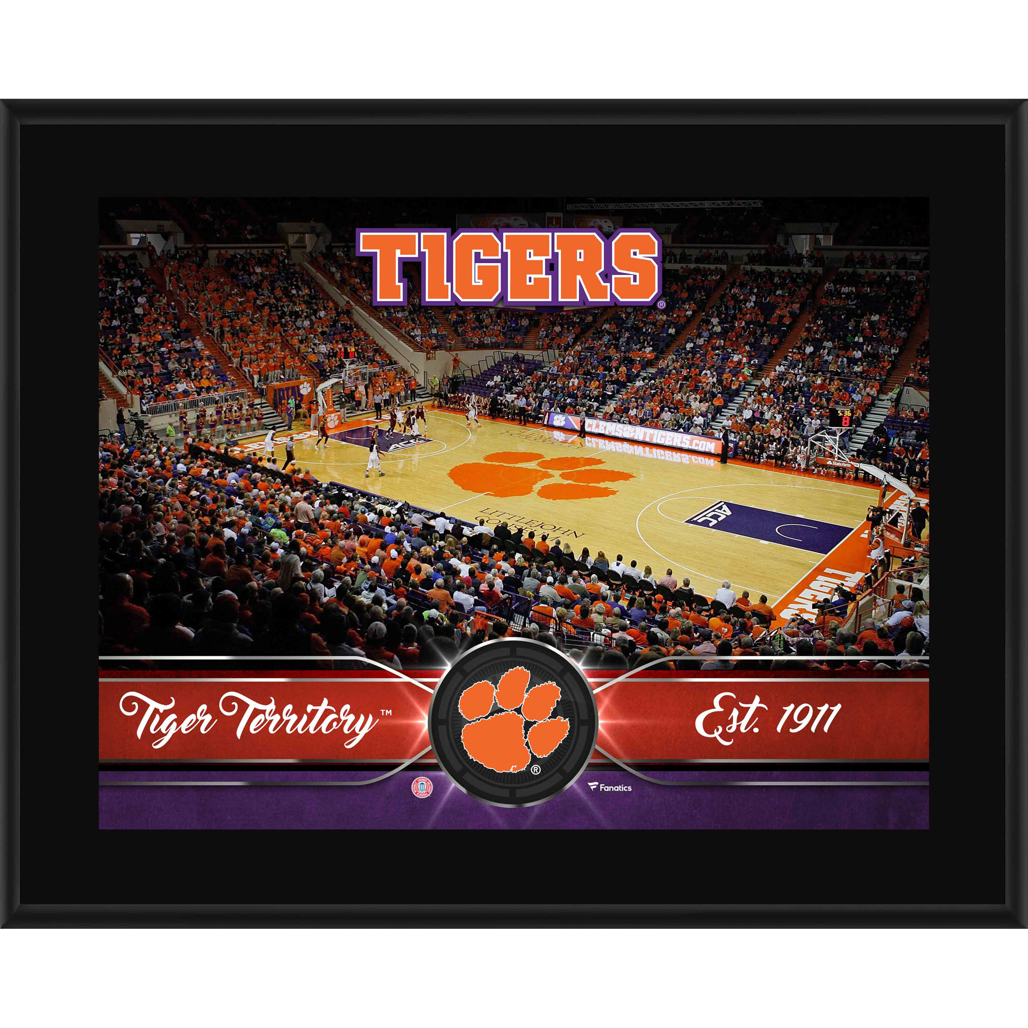 Clemson Tigers 10.5'' x 13'' Sublimated Basketball Plaque