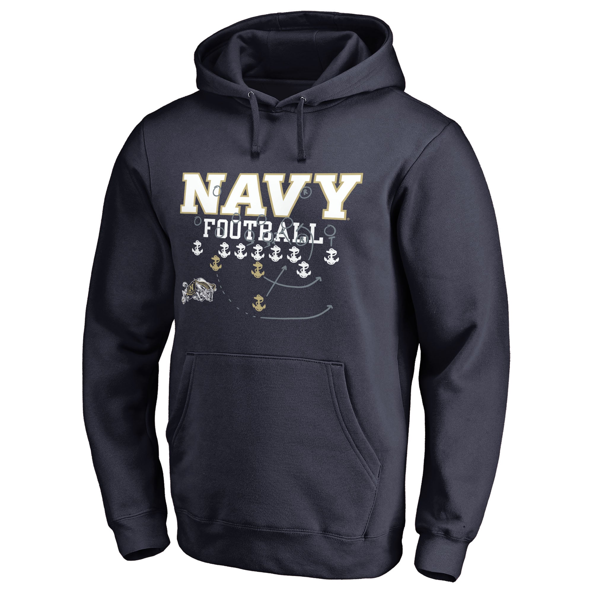 Men's Navy Navy Midshipmen Hometown Collection Triple Option Pullover Hoodie