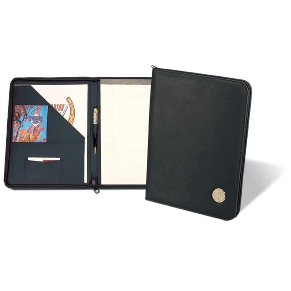 Oklahoma Sooners Zippered Writing Portfolio