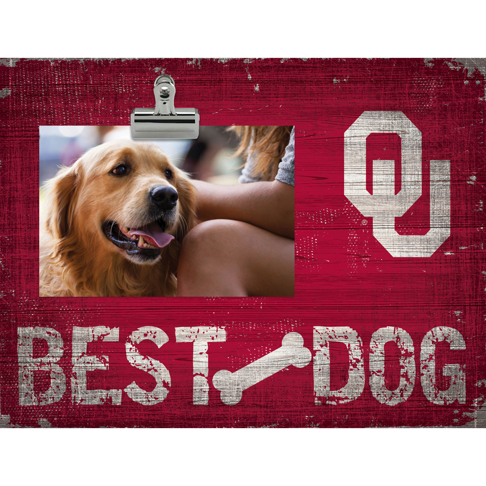 Oklahoma Sooners 10.5" x 8" Best Dog Clip Photo Frame