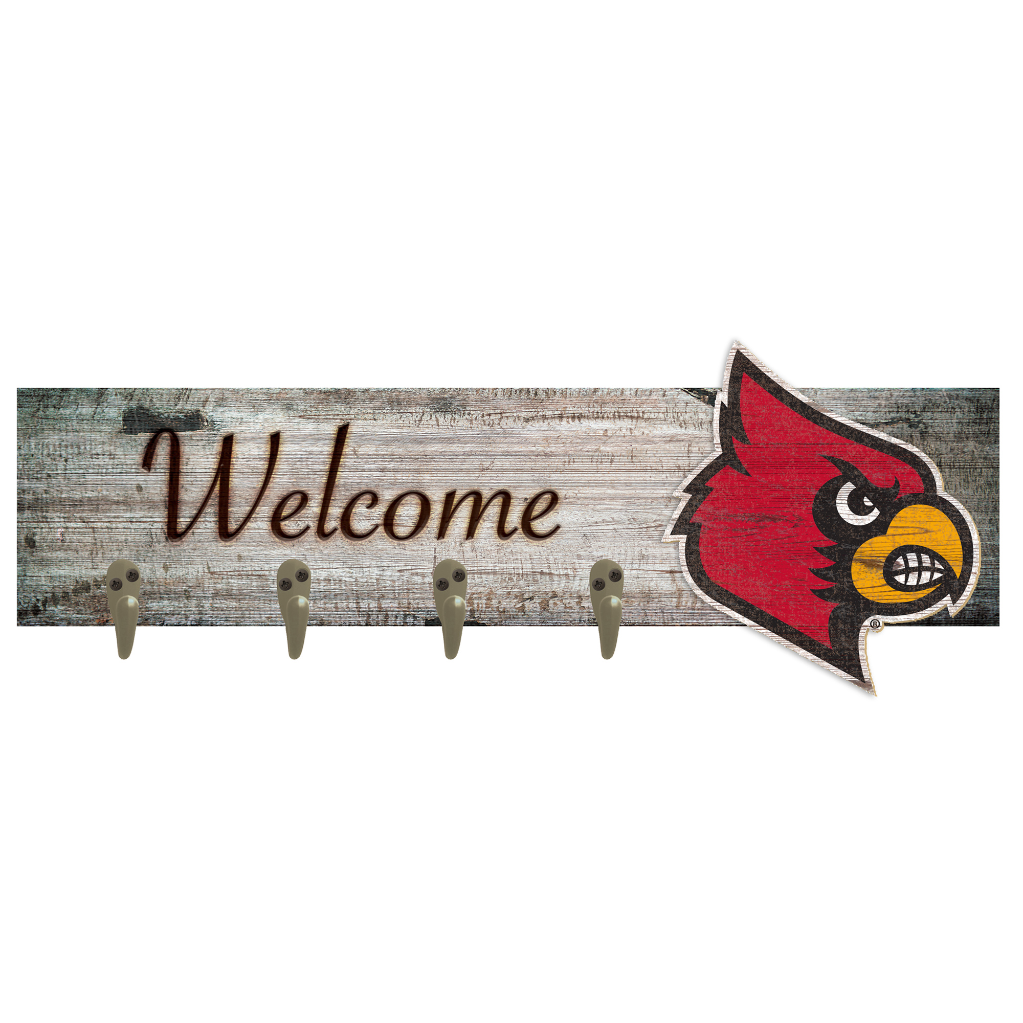 Louisville Cardinals 24" x 6" Mounted Coat Hanger