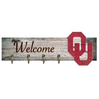 Oklahoma Sooners 24" x 6" Mounted Coat Hanger