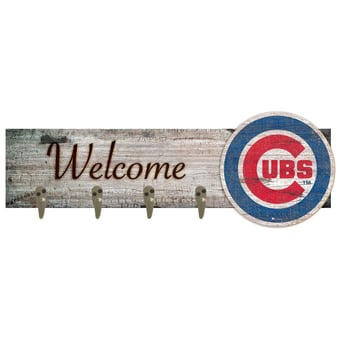 Chicago Cubs 24" x 6" Mounted Coat Hanger