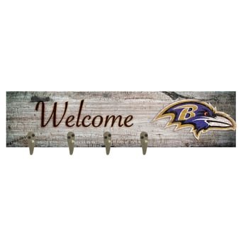 Baltimore Ravens 24" x 6" Mounted Coat Hanger