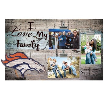Denver Broncos 11" x 19" I Love My Family Clip Photo Frame