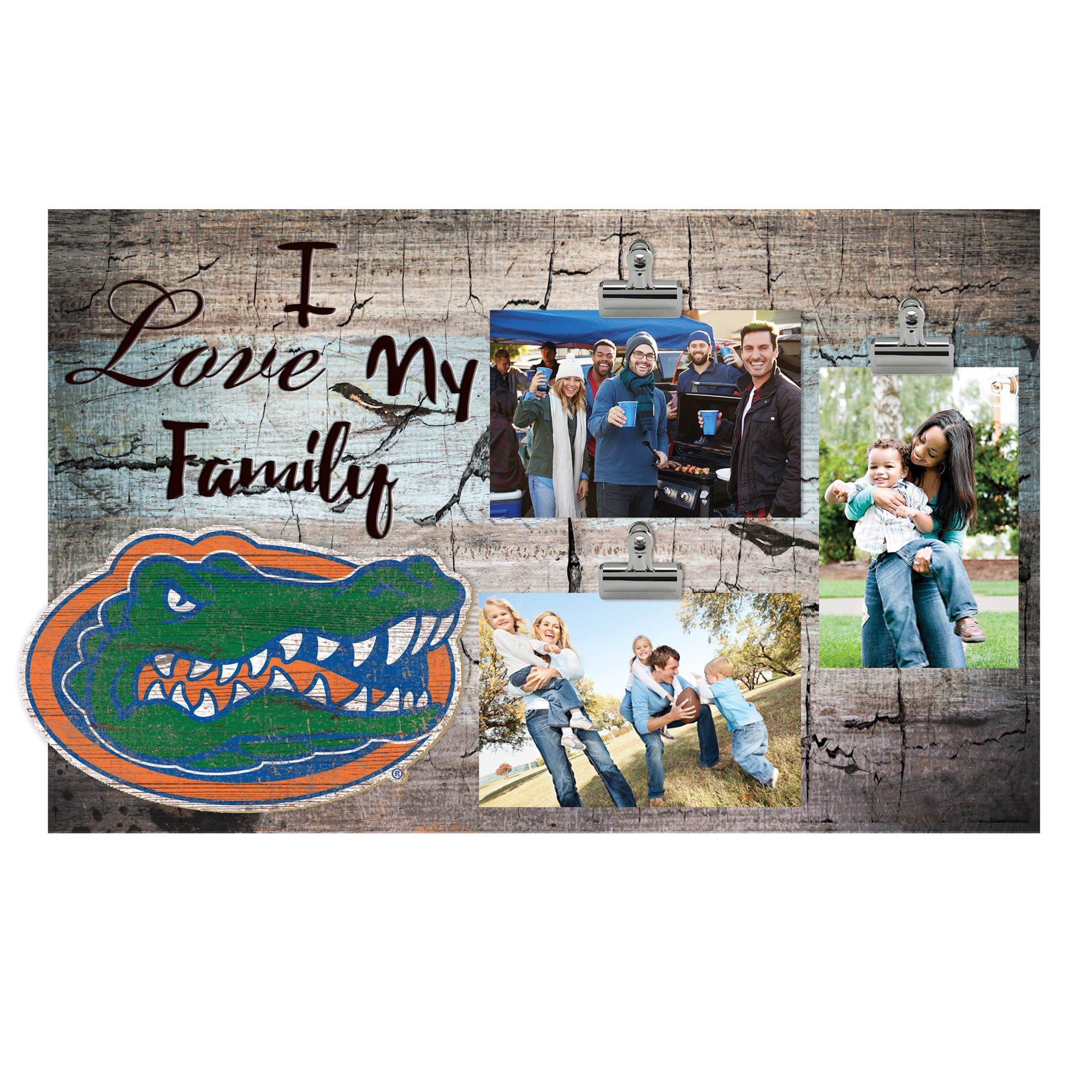 Florida Gators 11" x 19" I Love My Family Clip Photo Frame