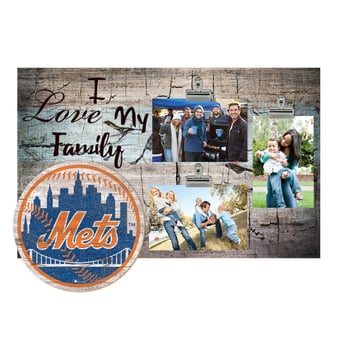 New York Mets 11" x 19" I Love My Family Clip Photo Frame