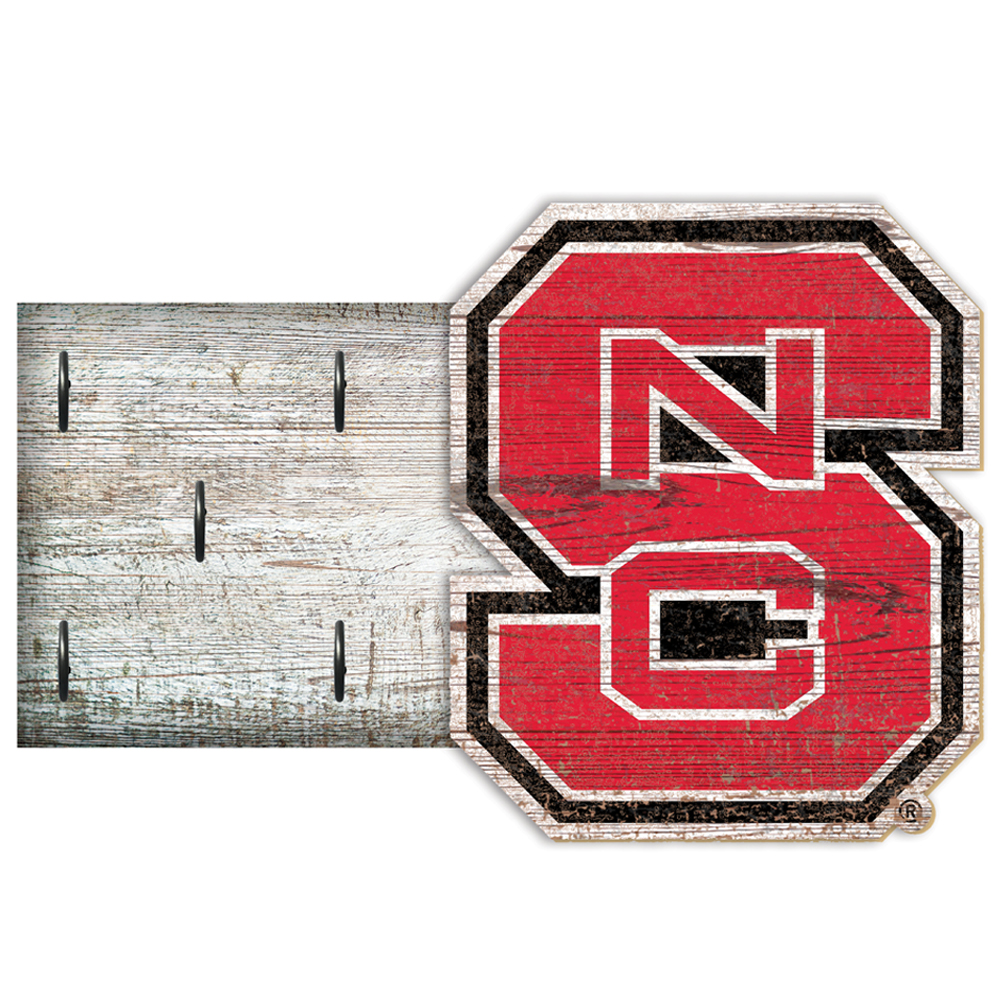 NC State Wolfpack 6" x 12" Mounted Key Holder