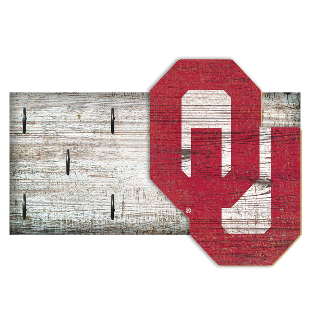 Oklahoma Sooners 6" x 12" Mounted Key Holder