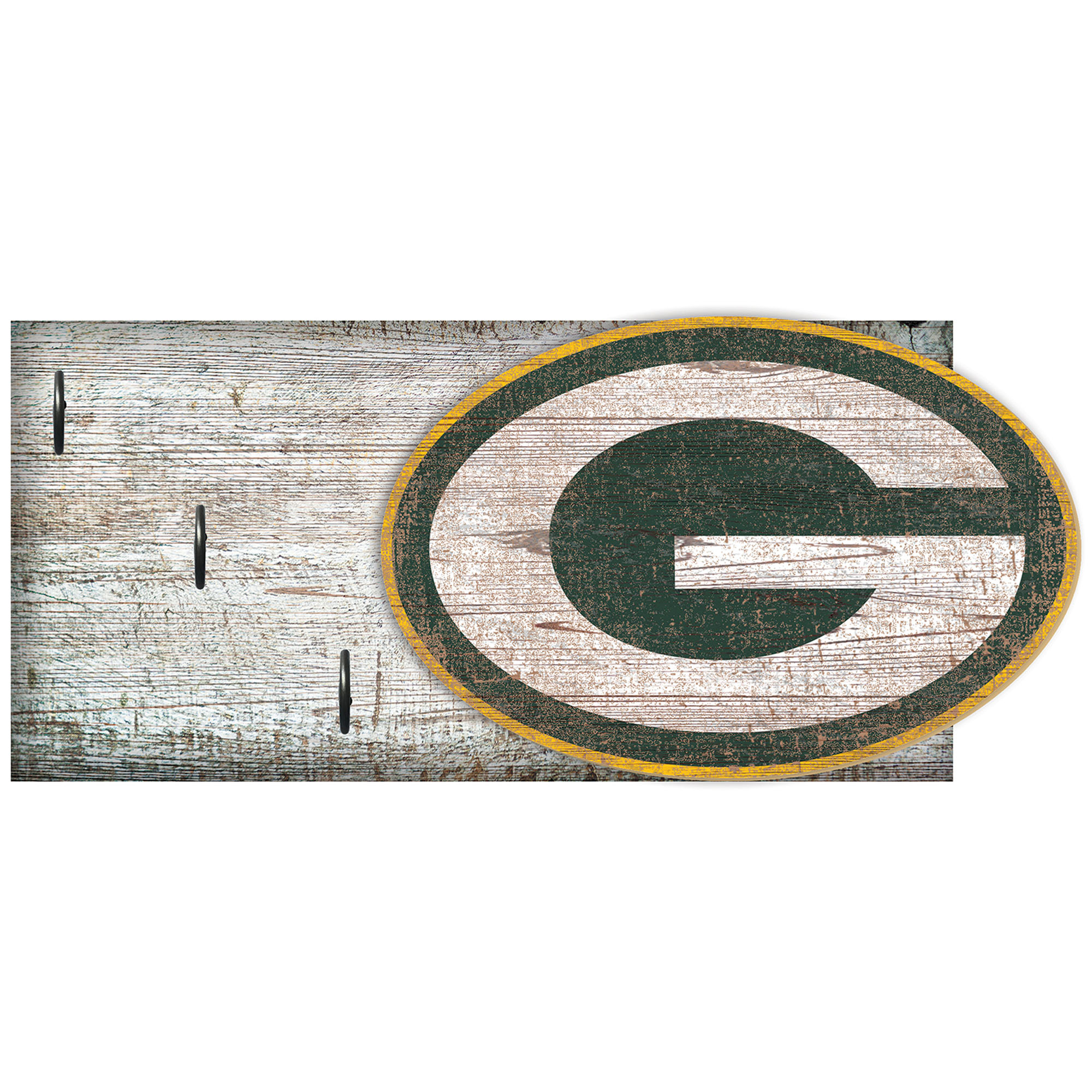 Green Bay Packers 6" x 12" Mounted Key Holder