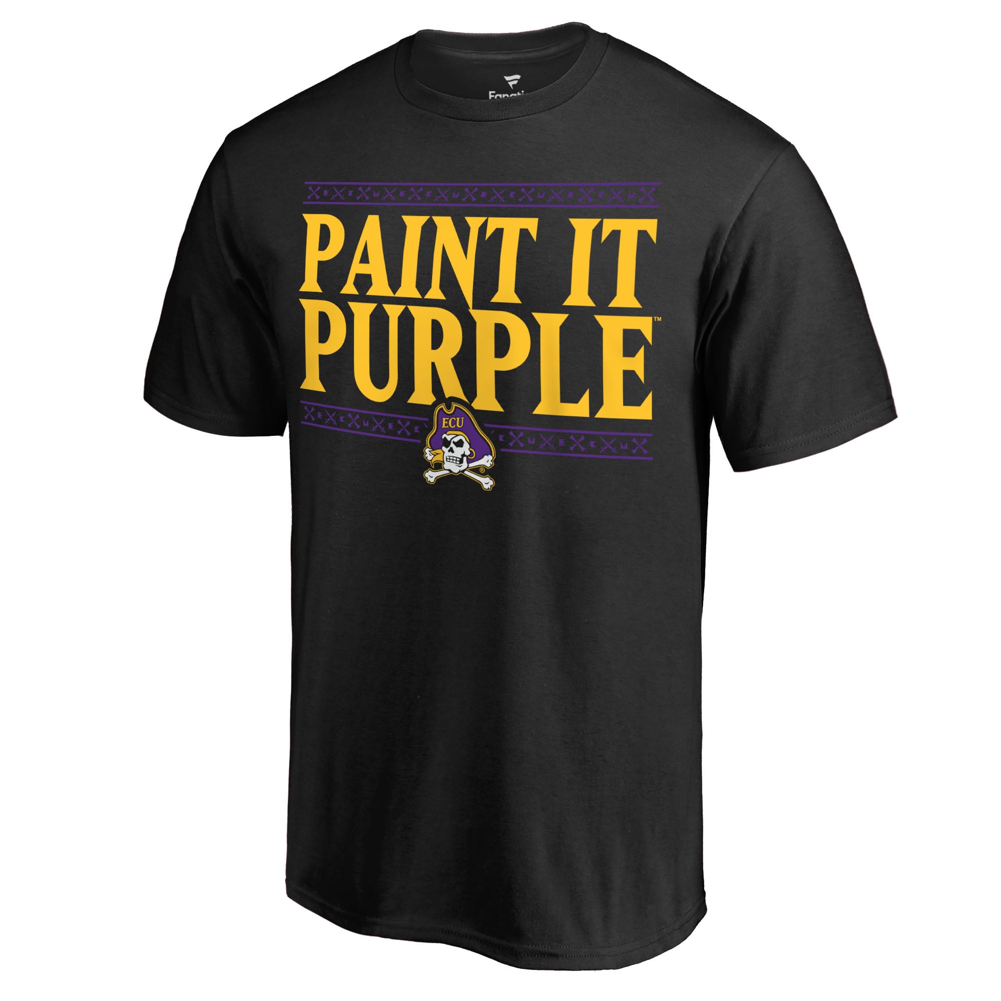 Men's Black ECU Pirates Paint It Purple T-Shirt