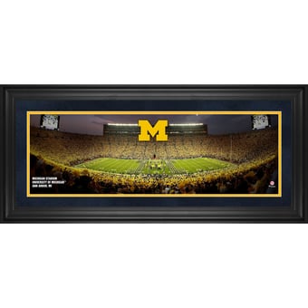 Michigan Wolverines Framed 10" x 30" Michigan Stadium Panoramic Photograph