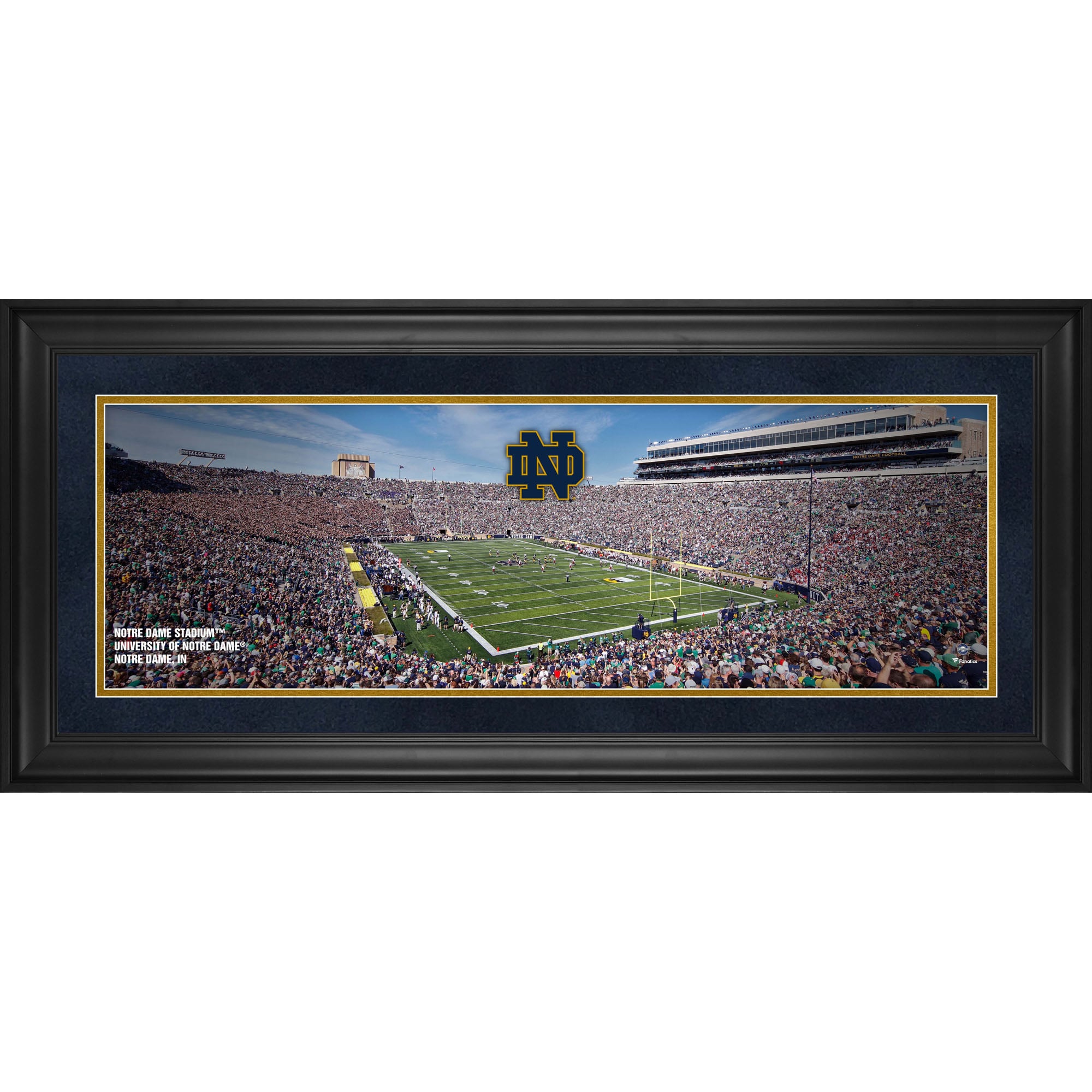 Notre Dame Fighting Irish Framed 10" x 30" Notre Dame Stadium Panoramic Photograph