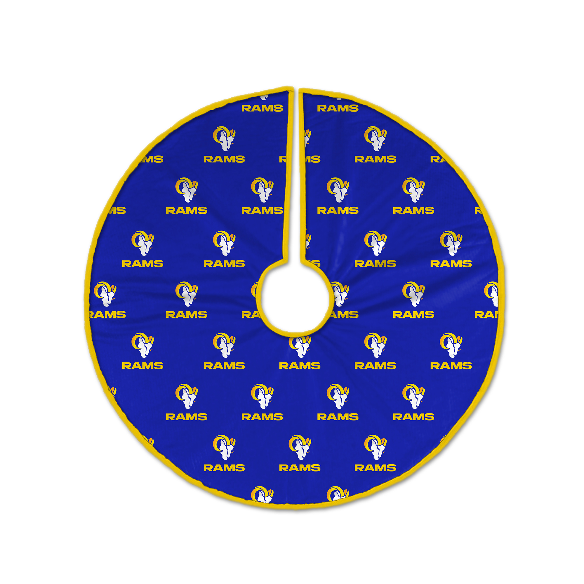 Navy LA Rams Micro Plush Christmas Tree Skirt Navy LA Rams Micro Plush Christmas Tree Skirt