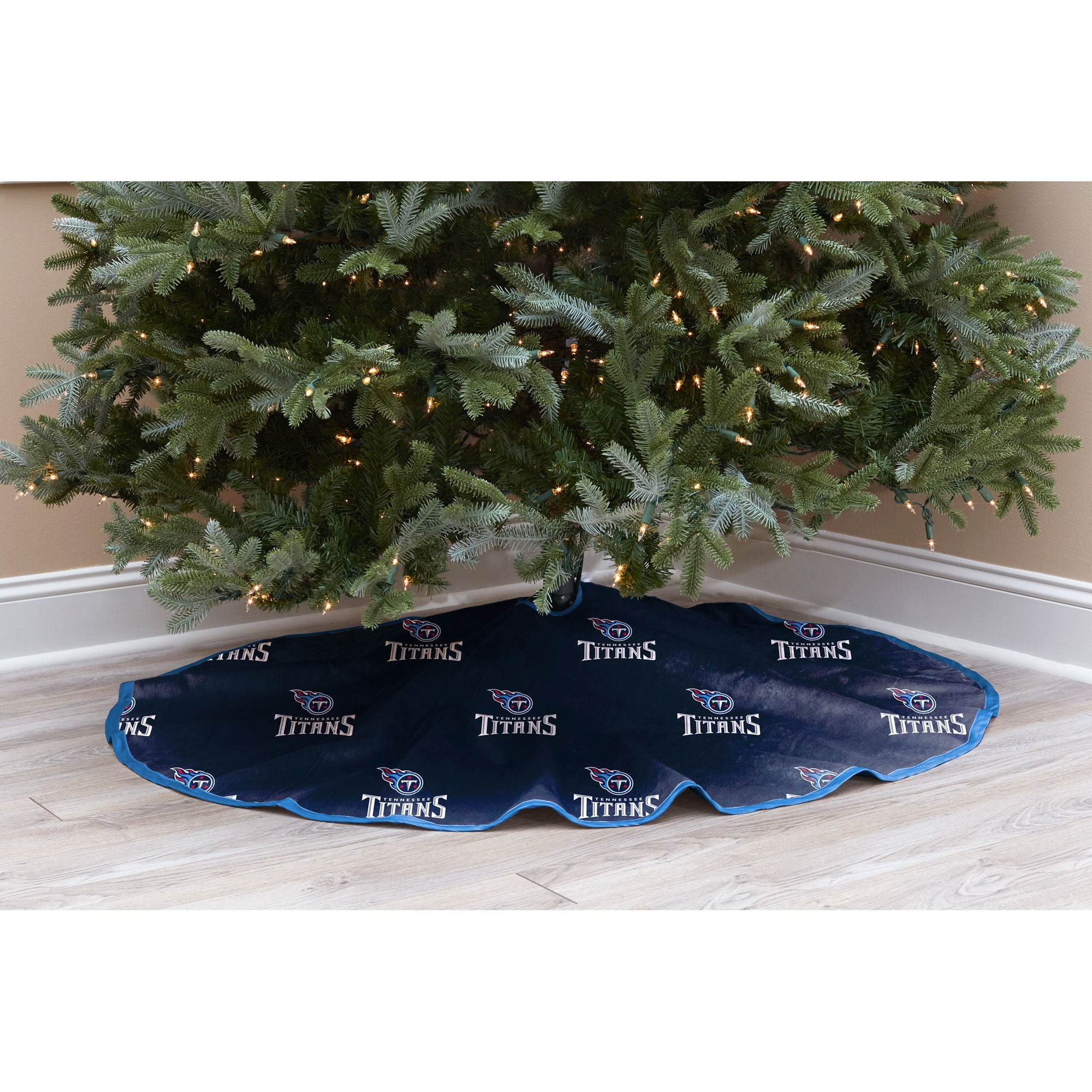Blue Tennessee Titans Micro Plush Christmas Tree Skirt
