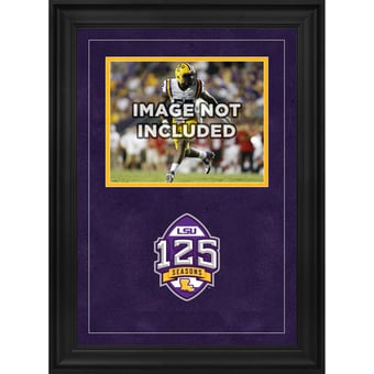 LSU Tigers Deluxe Framed 8" x 10" Horizontal Photograph Frame with 125 Years of Football Logo