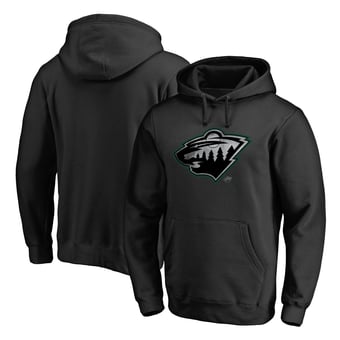 Men's Black Minnesota Wild Core Smoke Pullover Hoodie