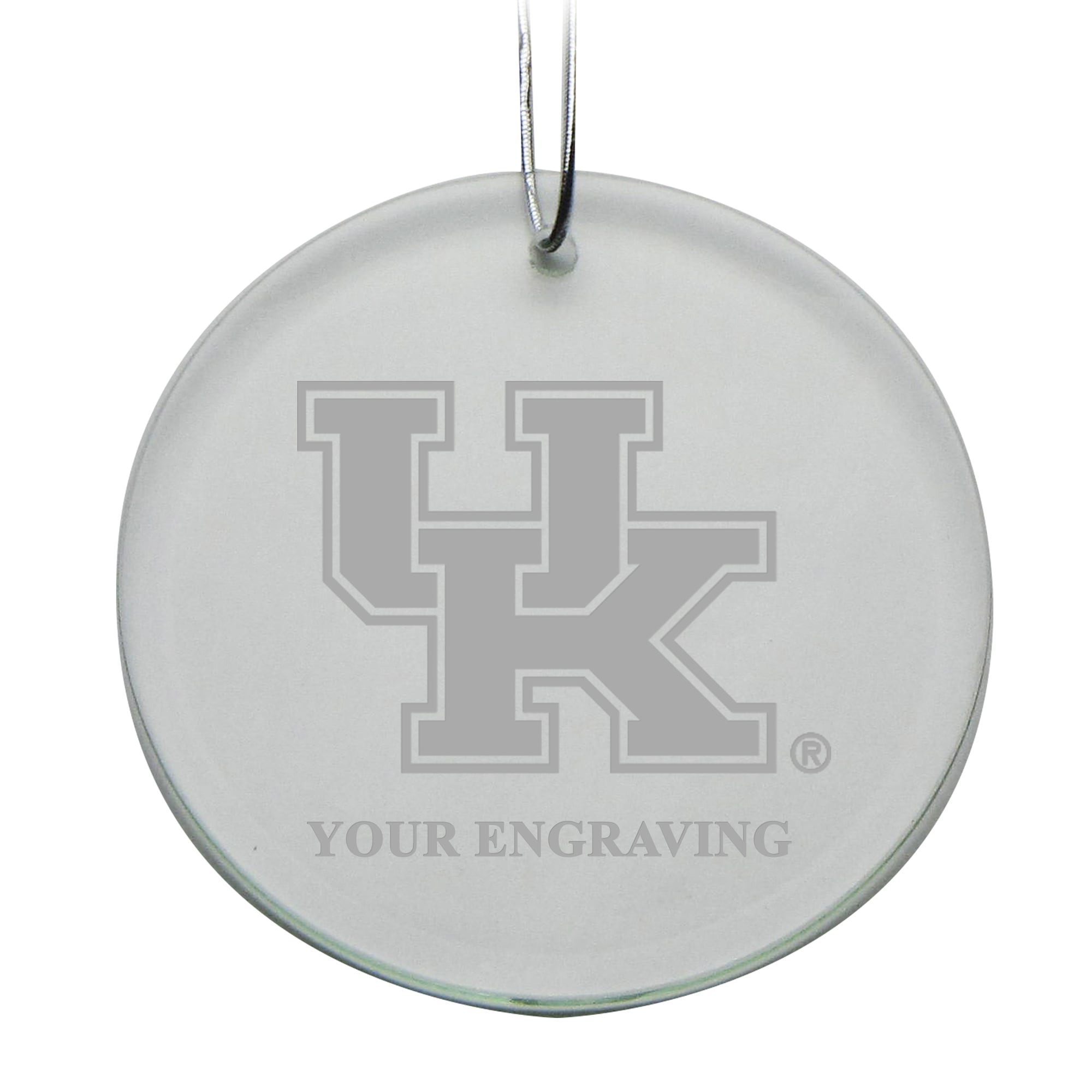 Kentucky Wildcats Round Crystal Personalized Ornament