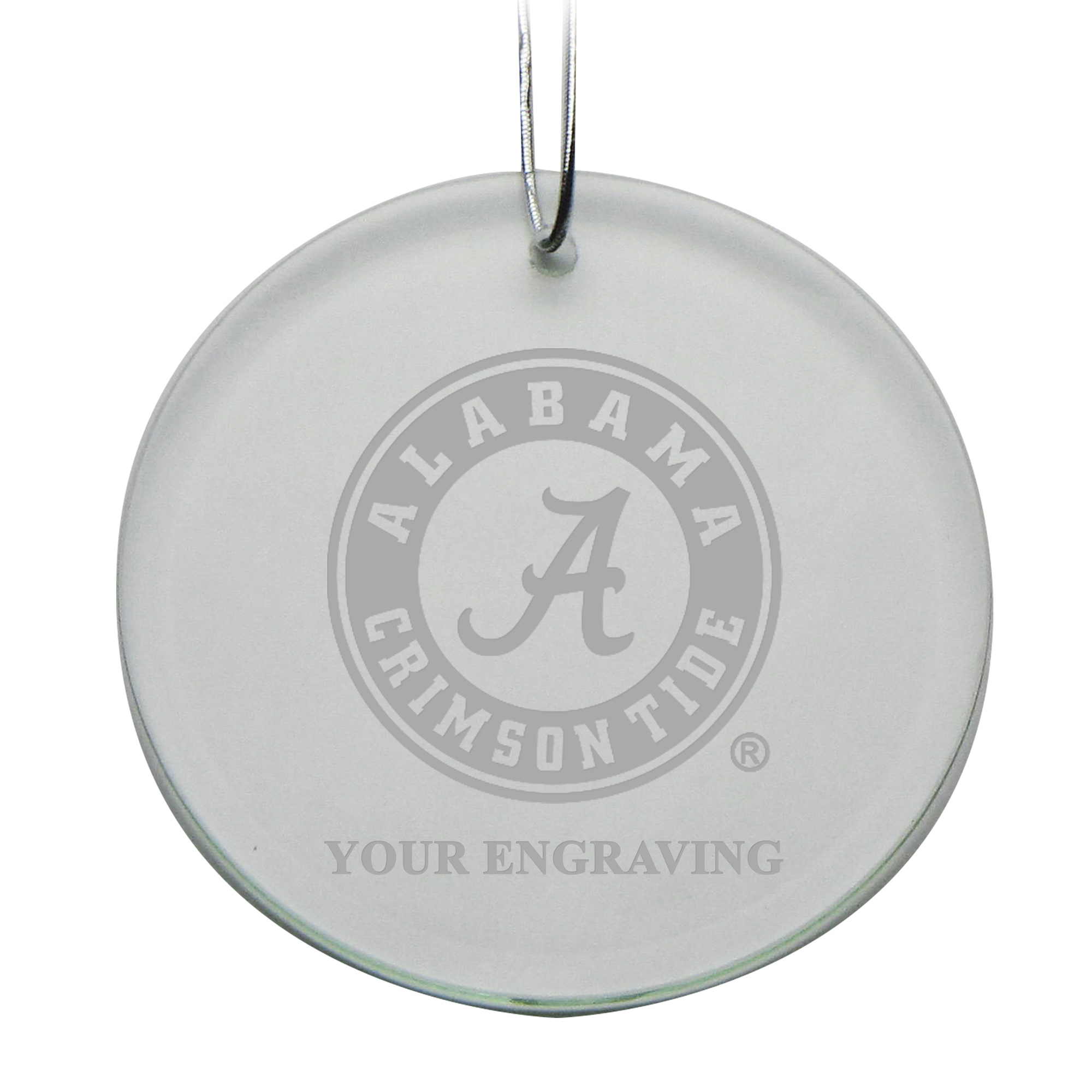 Alabama Crimson Tide Round Crystal Personalized Ornament