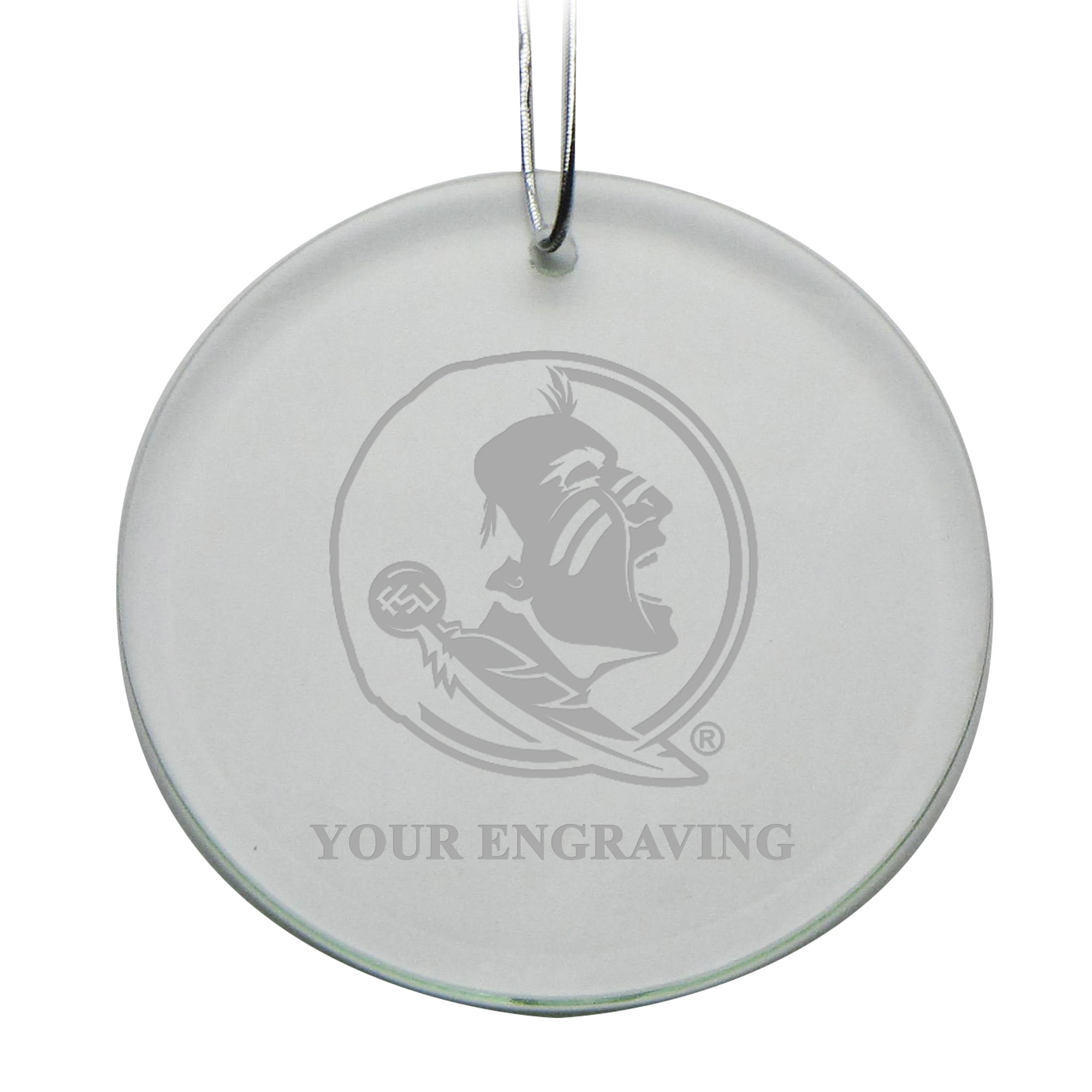 Florida State Seminoles Round Crystal Personalized Ornament