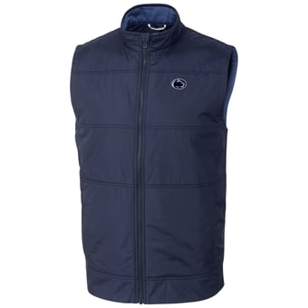 Men's Cutter & Buck  Navy Penn State Nittany Lions Stealth Full-Zip Vest
