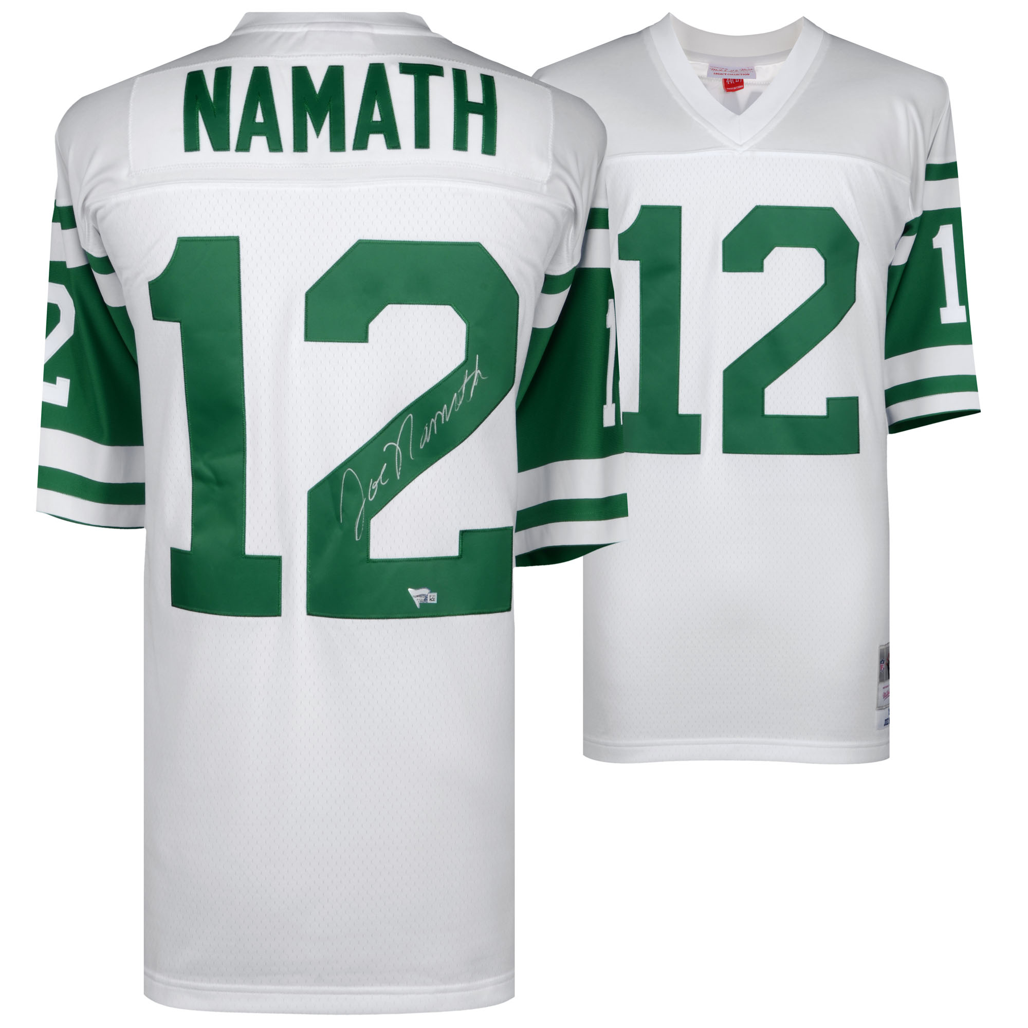 Joe Namath New York Jets Autographed White Mitchell & Ness Legacy Jersey