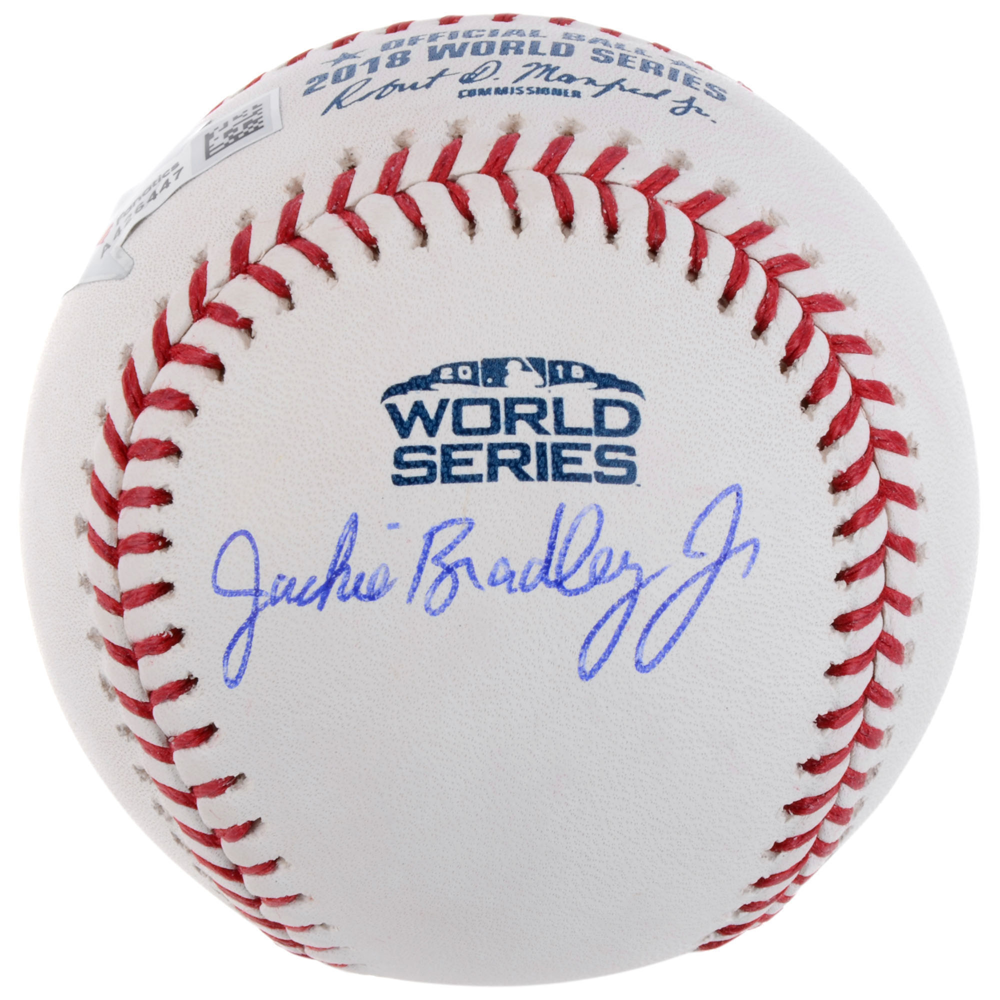 Jackie Bradley Jr. Boston Red Sox Autographed 2018 World Series Logo Baseball