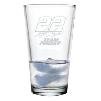 Joey Logano NASCAR 16oz Pint Glass