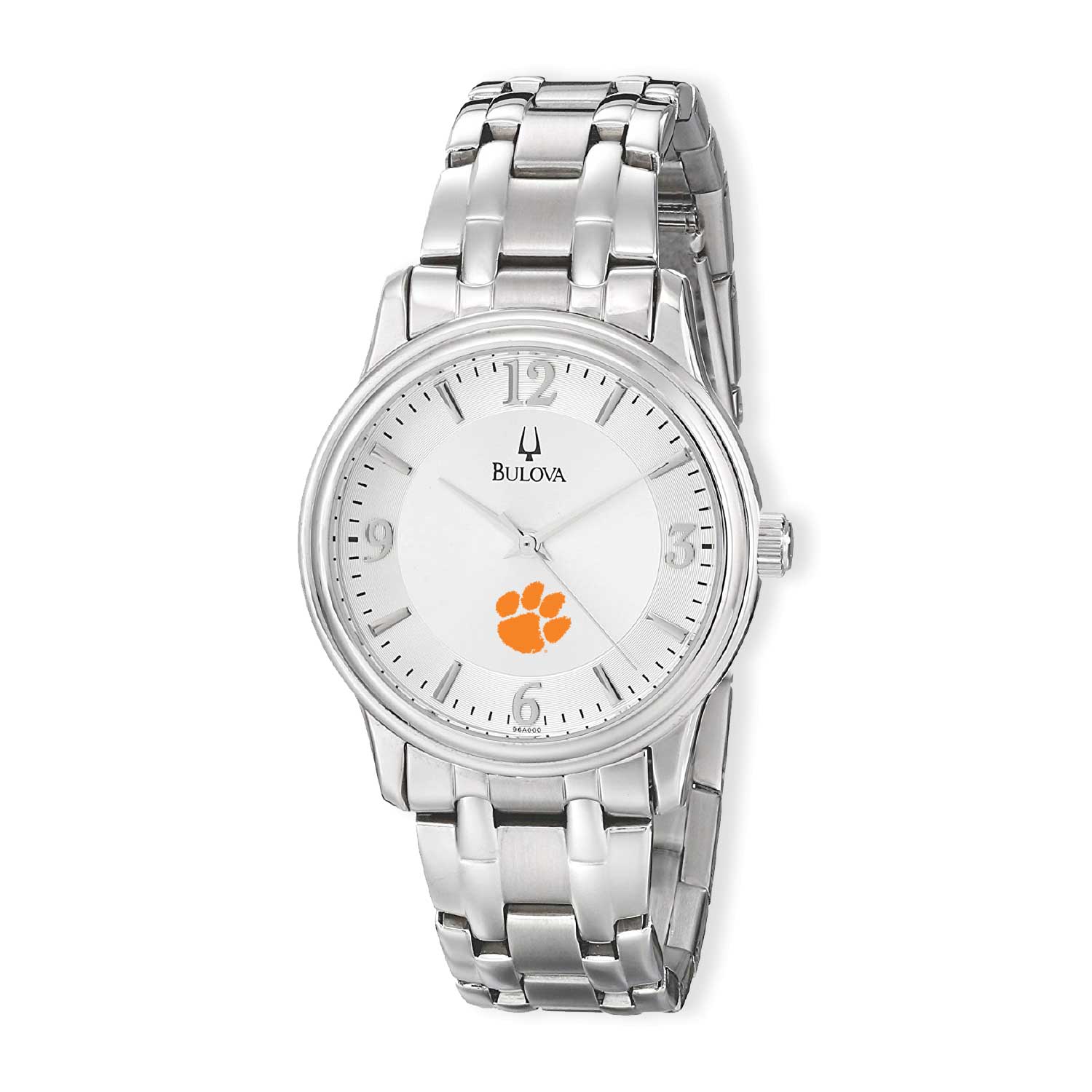 Men's Bulova Silver Clemson Tigers Stainless Steel Quartz Watch