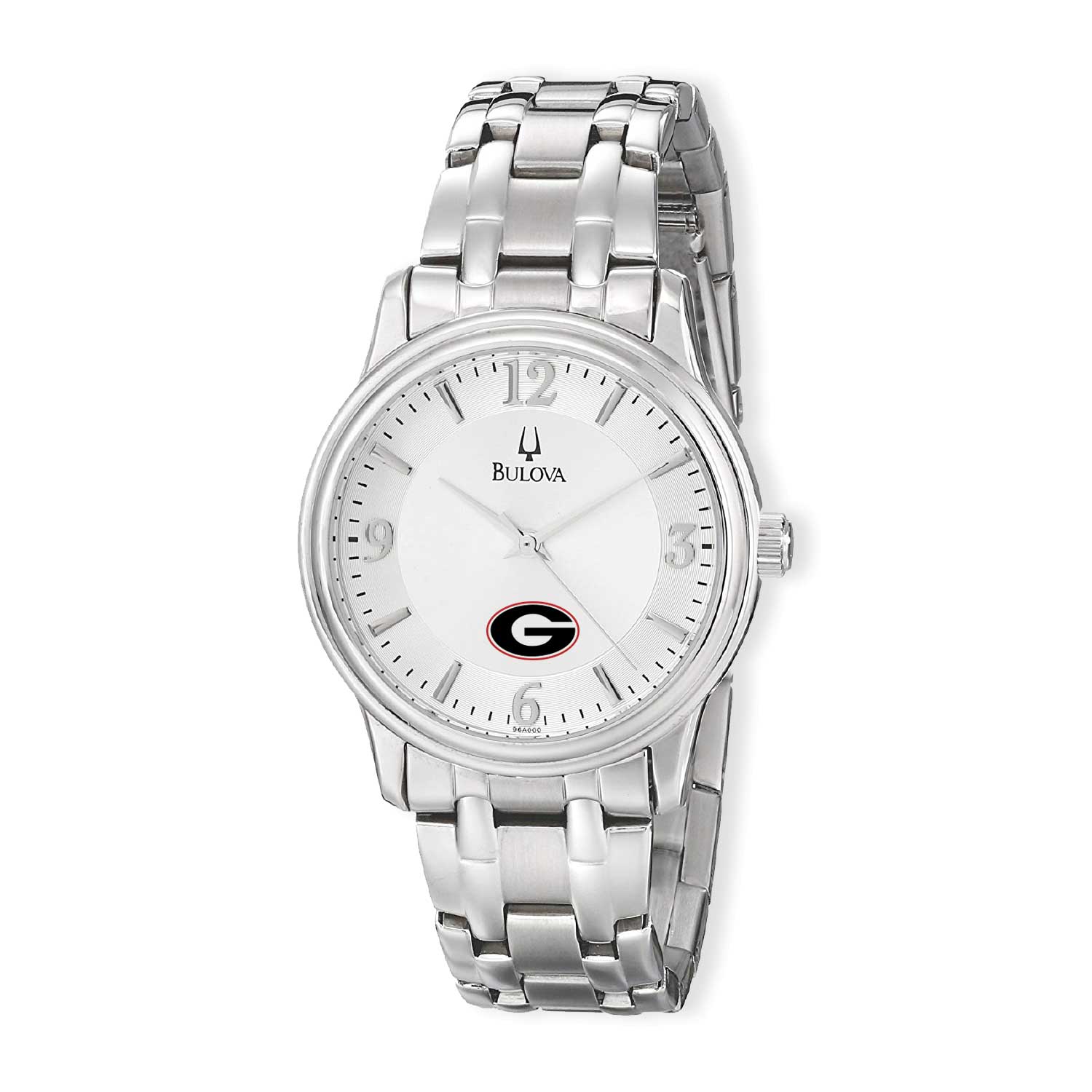 Men's Bulova Silver Georgia Bulldogs Stainless Steel Quartz Watch