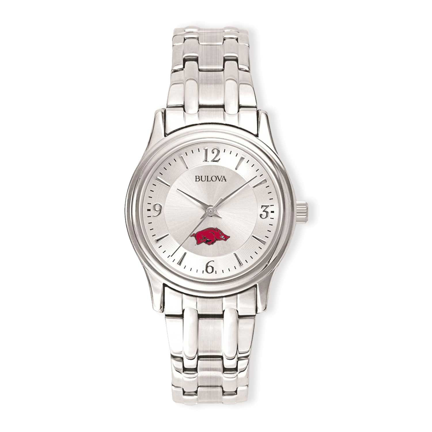 Women's Silver Arkansas Razorbacks Stainless Steel Quartz Watch