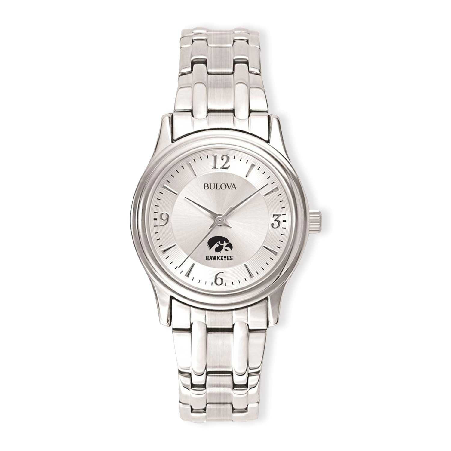 Women's Silver Iowa Hawkeyes Stainless Steel Quartz Watch