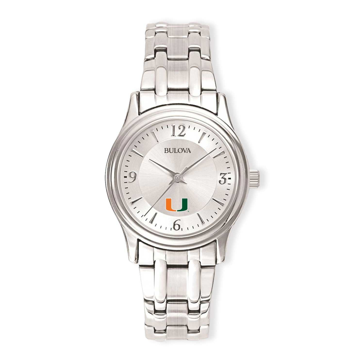 Women's Silver Miami Hurricanes Stainless Steel Quartz Watch