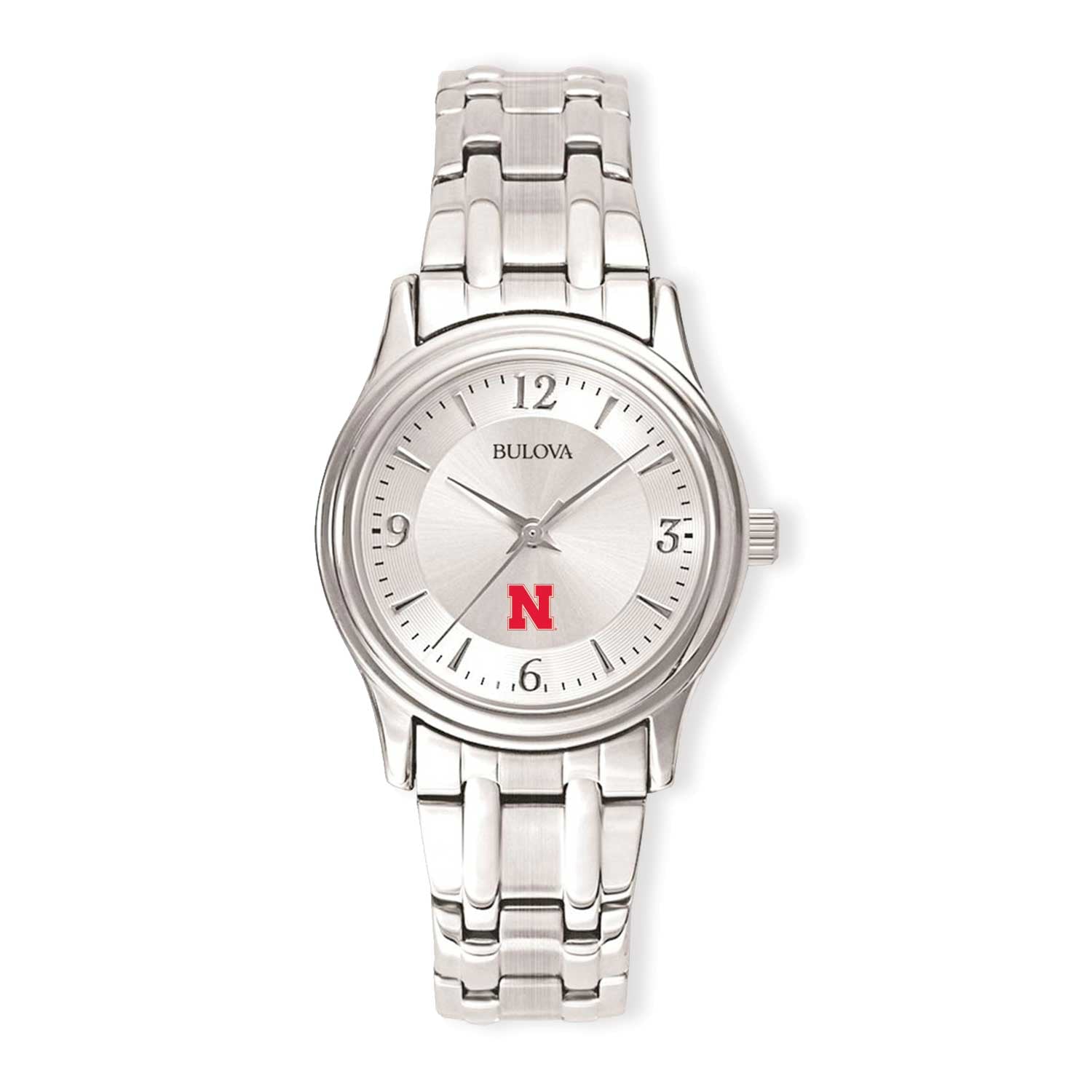 Women's Silver Nebraska Huskers Stainless Steel Quartz Watch