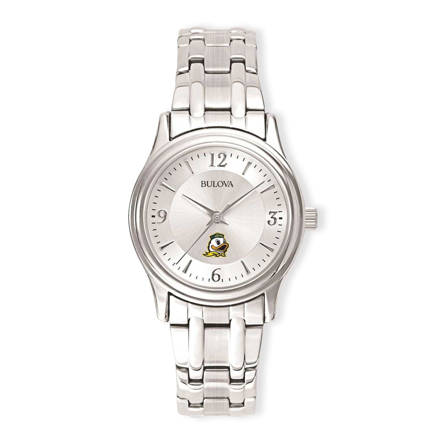 Women's Silver Oregon Ducks Stainless Steel Quartz Watch